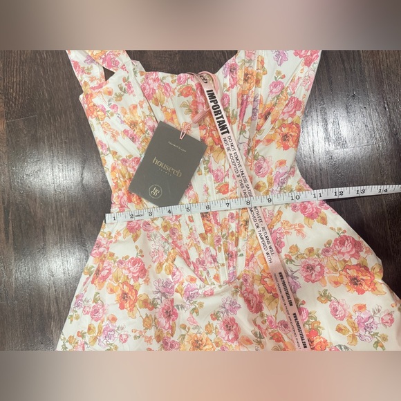 New With Tag - House of CB SAIRA IVORY FLORAL MIDI SUNDRESS Size XS - Picture 9 of 12